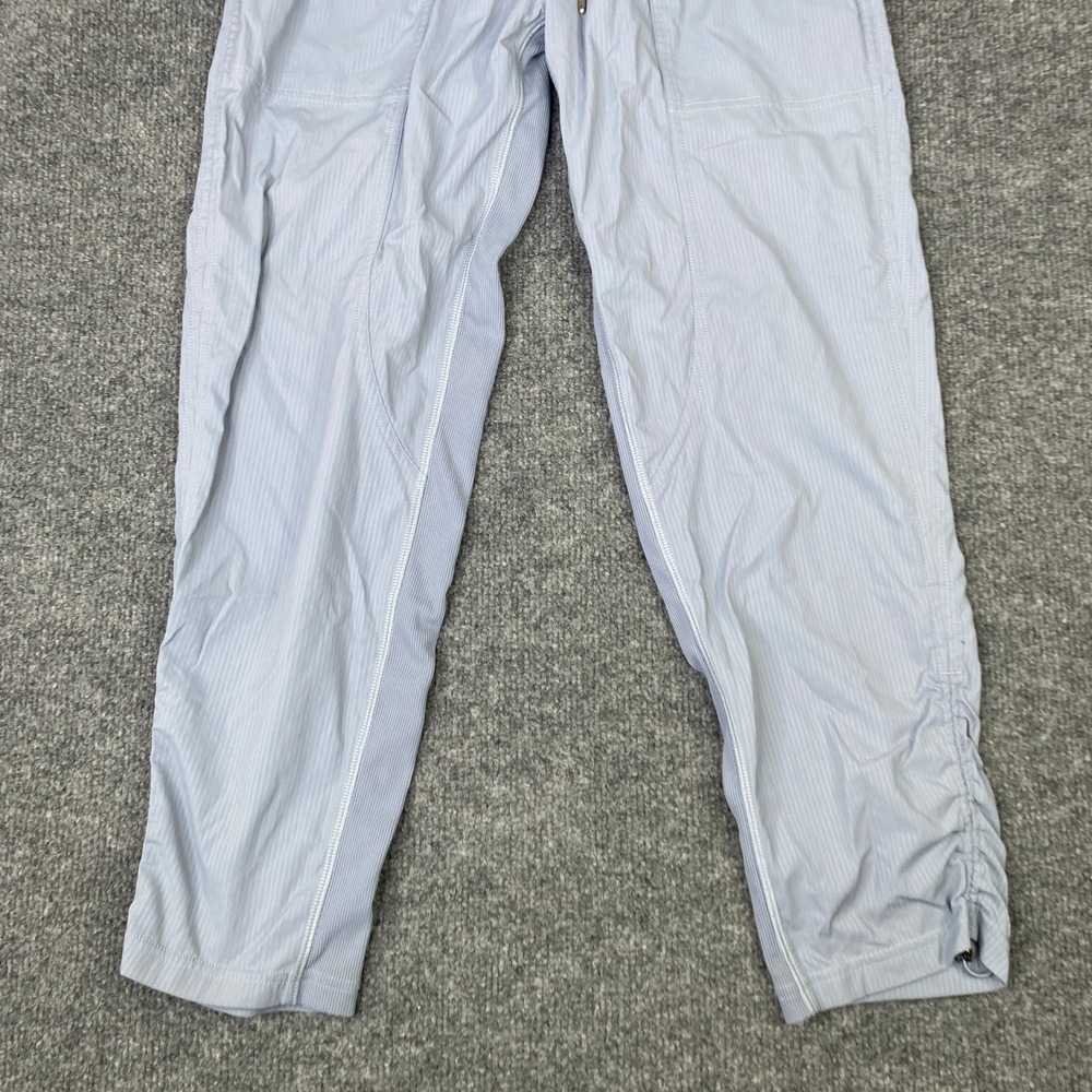 Lululemon Dance Studio Crop Pants Blue Pinstripe Seersucker Size 4 Joggers - Picture 3 of 6